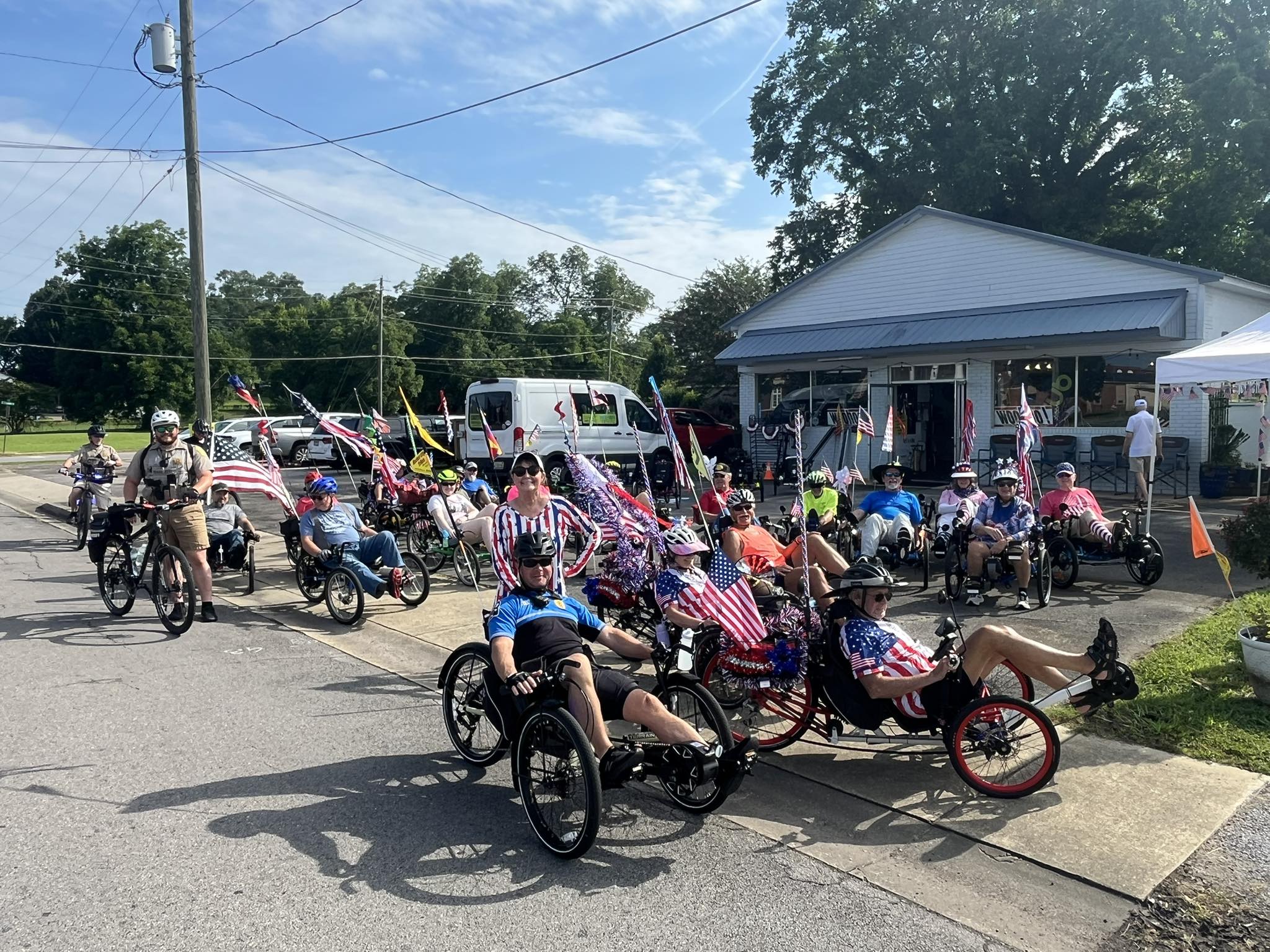 Piedmont shop with the Trike Trekkers group out front