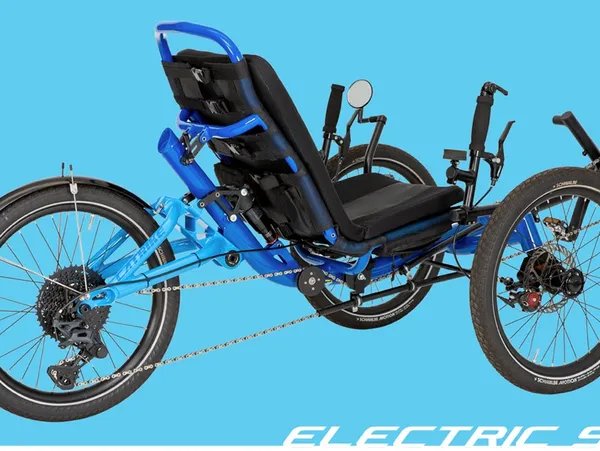Catrike All Road full-suspension trike in special-edition blue